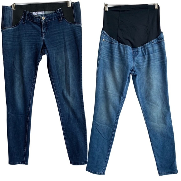 Isabel‎ Bundle of 2 pair of Maternity Jeggings/Jeans denim Size 4 Skinny - Picture 1 of 13